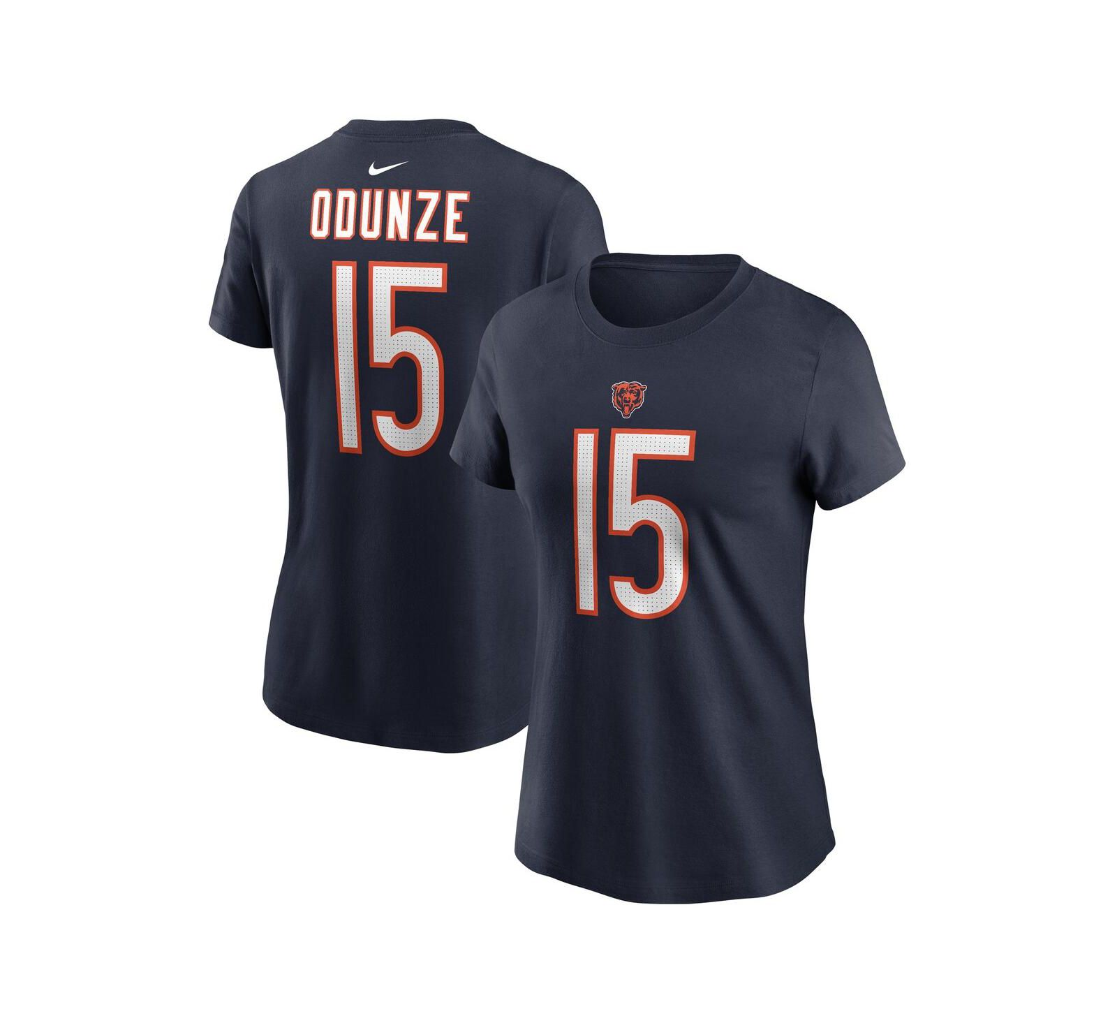 Женская футболка Nike Rome Odunze Navy Chicago Bears 2024 NFL Draft