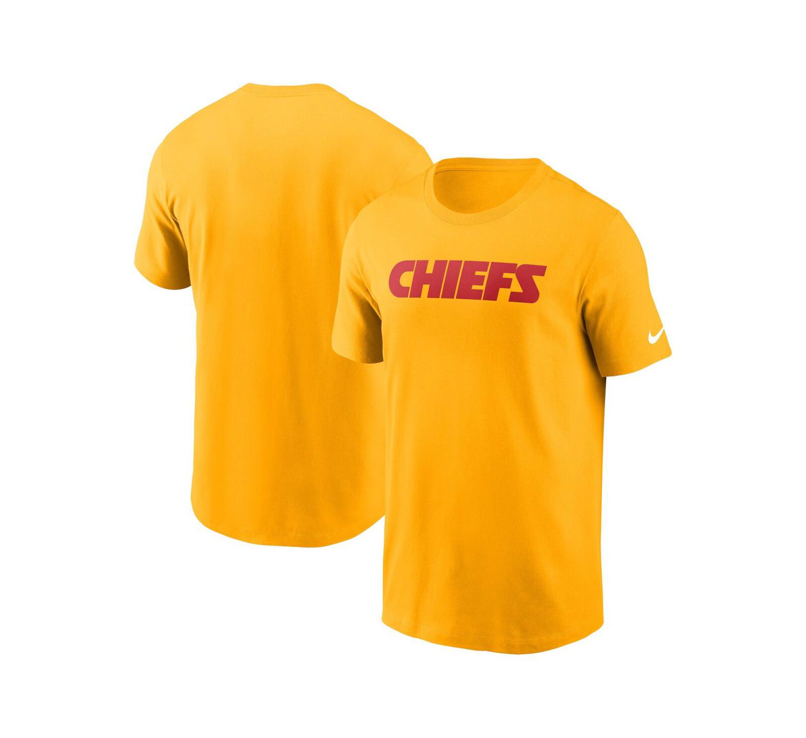 Nike Men's Gold Kansas City Chiefs Primetime Wordmark Essential T-Shirt