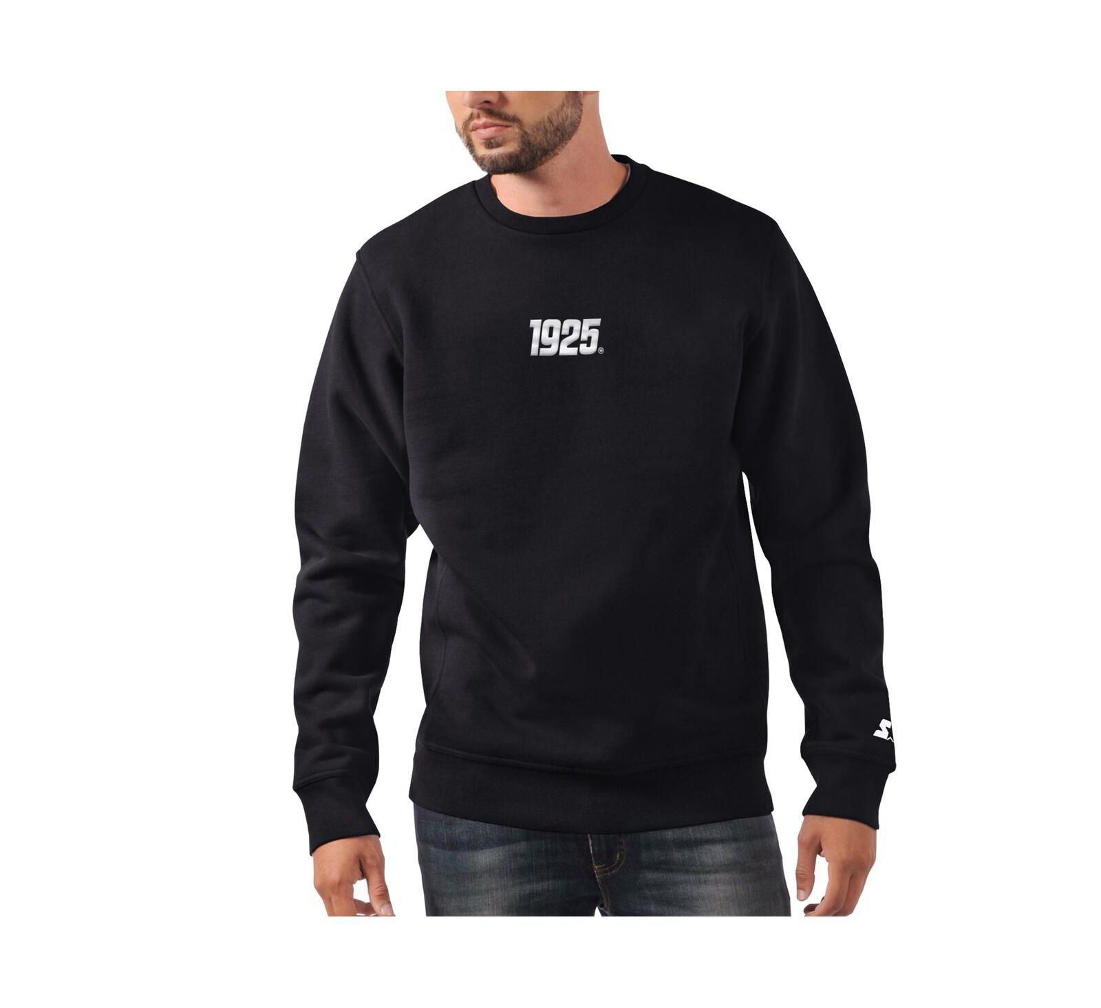 Starter Men's Black New York Giants 1925 Collection Long Sleeve Pullover Sweatshirt