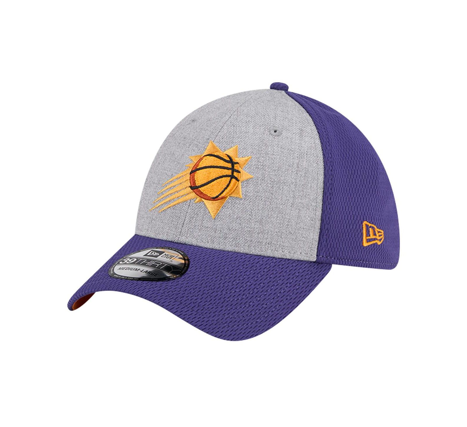 Мужская кепка New Era Heather Gray/Purple Phoenix Suns Two-Tone 39THIRTY Flex