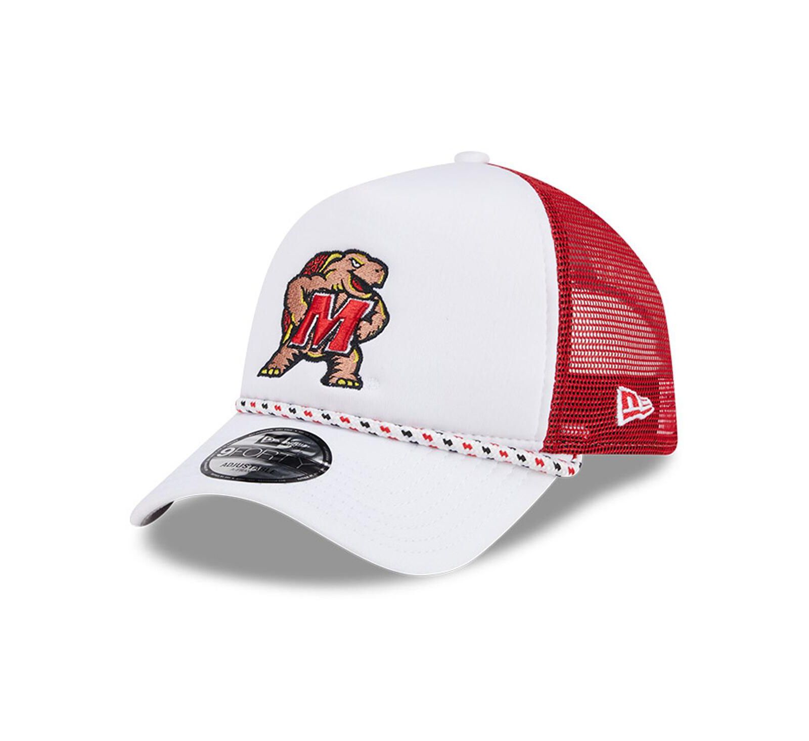 New Era Мужская кепка trucker 9FORTY A-Frame Court Sport Foam темно-бело-красная Maryland Terrapins