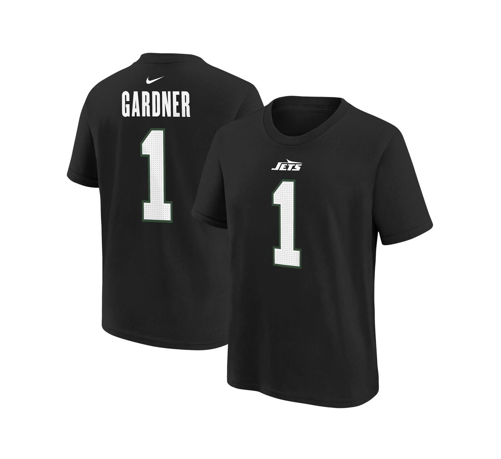 Nike Футболка Ahmad Sauce Gardner Black New York Jets для мальчиков и девочек