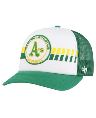 '47 Brand Men's White/Green Oakland Athletics Cooperstown Collection  Pack Express Trucker Adjustable Hat