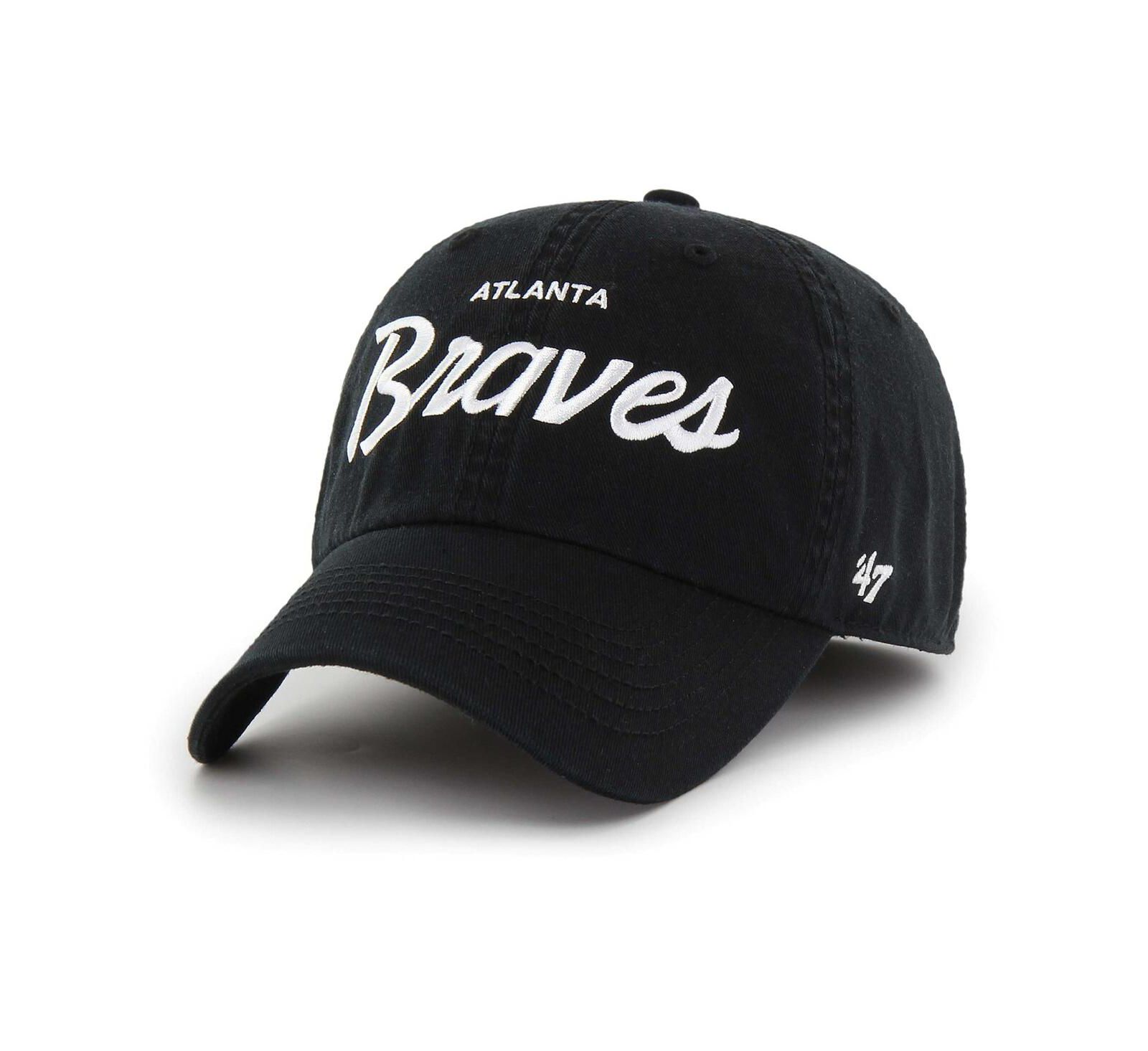 Мужская бейсболка '47 Brand Black Atlanta Braves Crosstown Classic Franchise Fitted