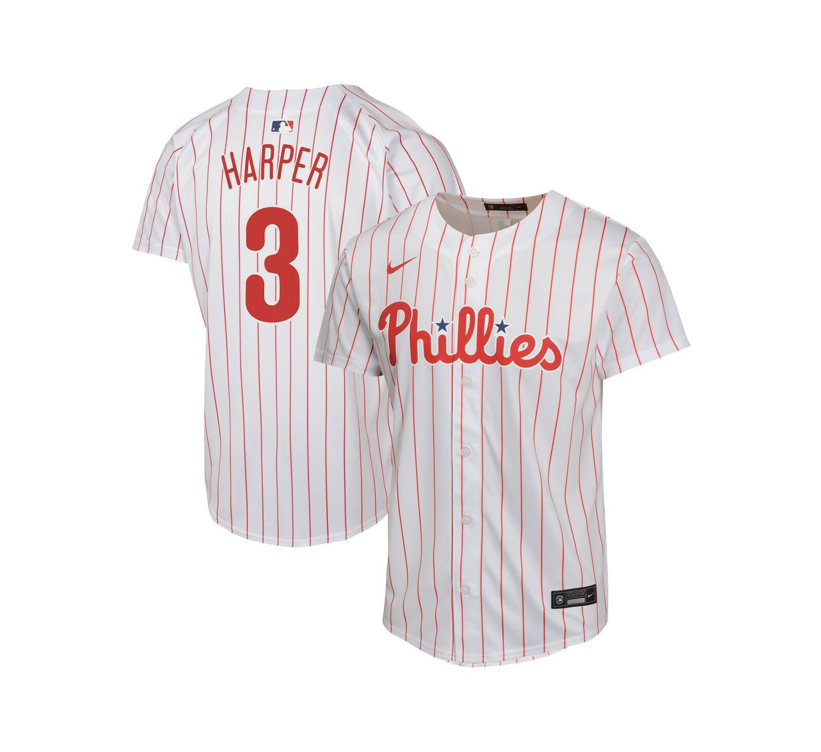 Nike Big Boys and Girls Bryce Harper White Philadelphia Phillies Home Game Player Jersey