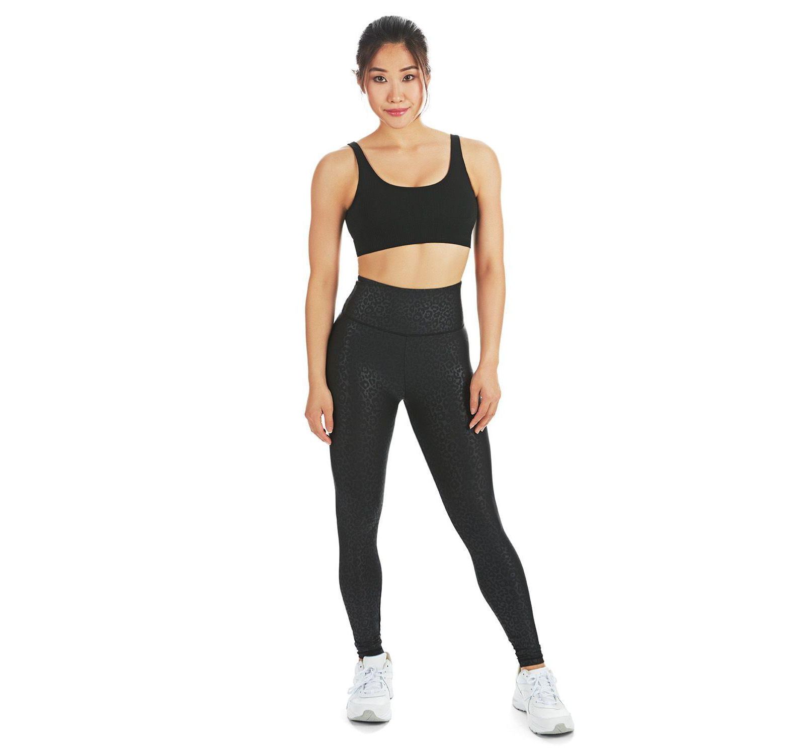 MeMoi Women's Leopard Print Scrunch Butt Stitch Comfort Waist Athletic Legging