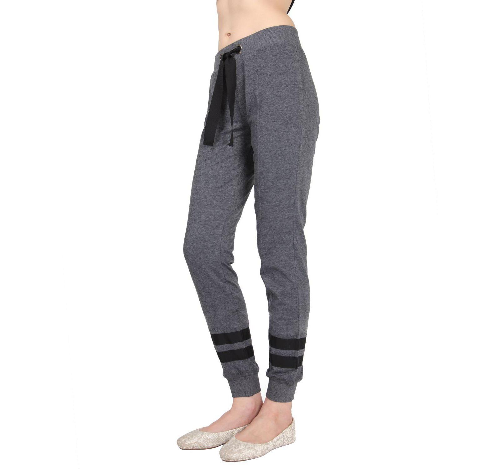 Брюки джоггеры MeMoi Women's Cotton Blend с контрастными лентами