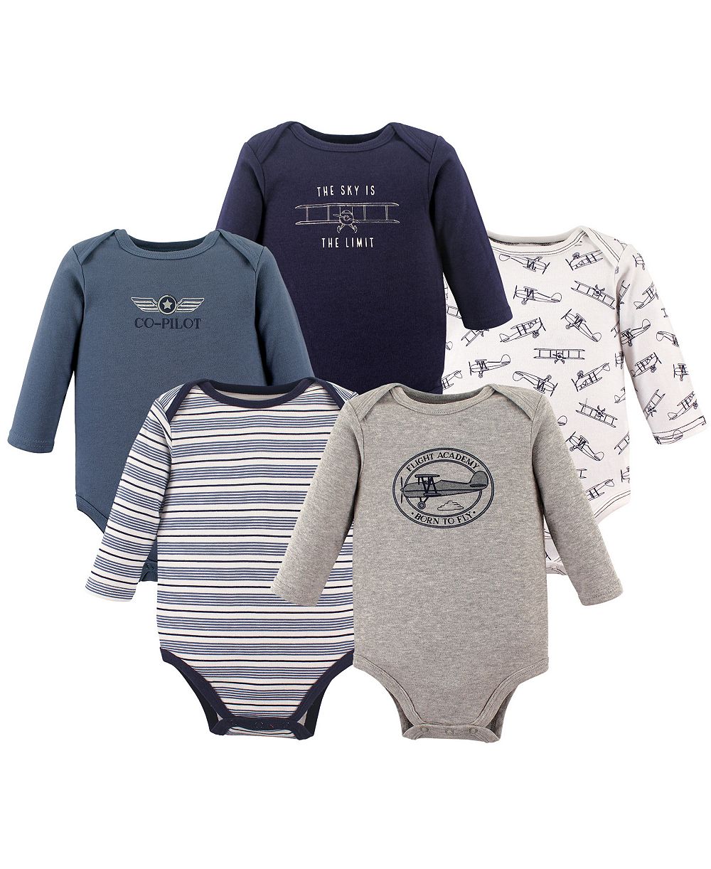 Детский набор боди Hudson Baby Hudson Five-Piece из хлопка с длинным рукавом