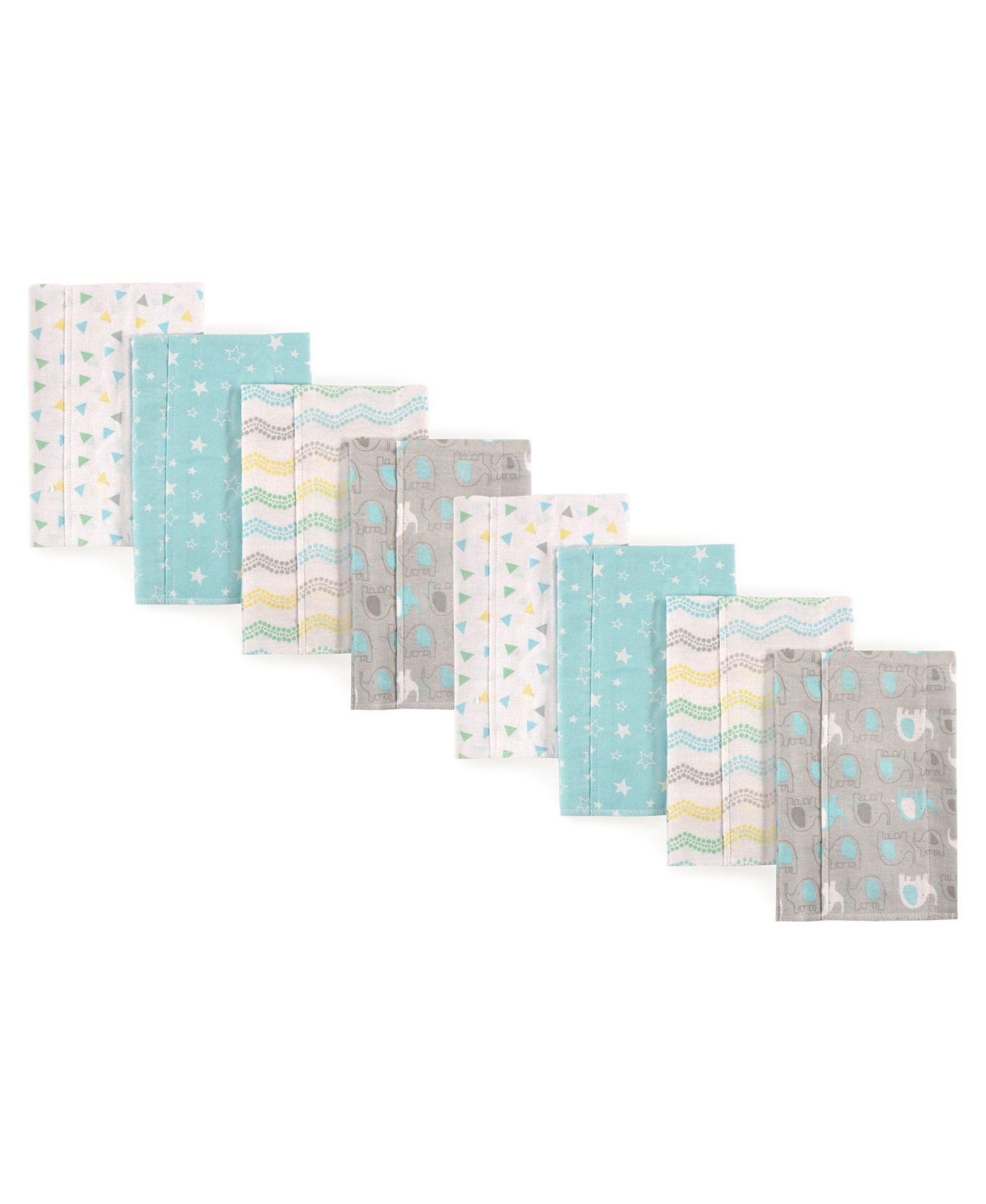 Luvable Friends 4-Piece Soft Flannel Burp Cloth Bundle