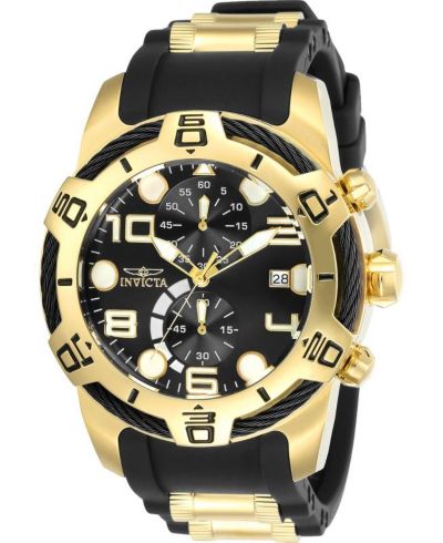 Мужские часы Invicta 24218 Bolt Quartz Multifunction Black Dial