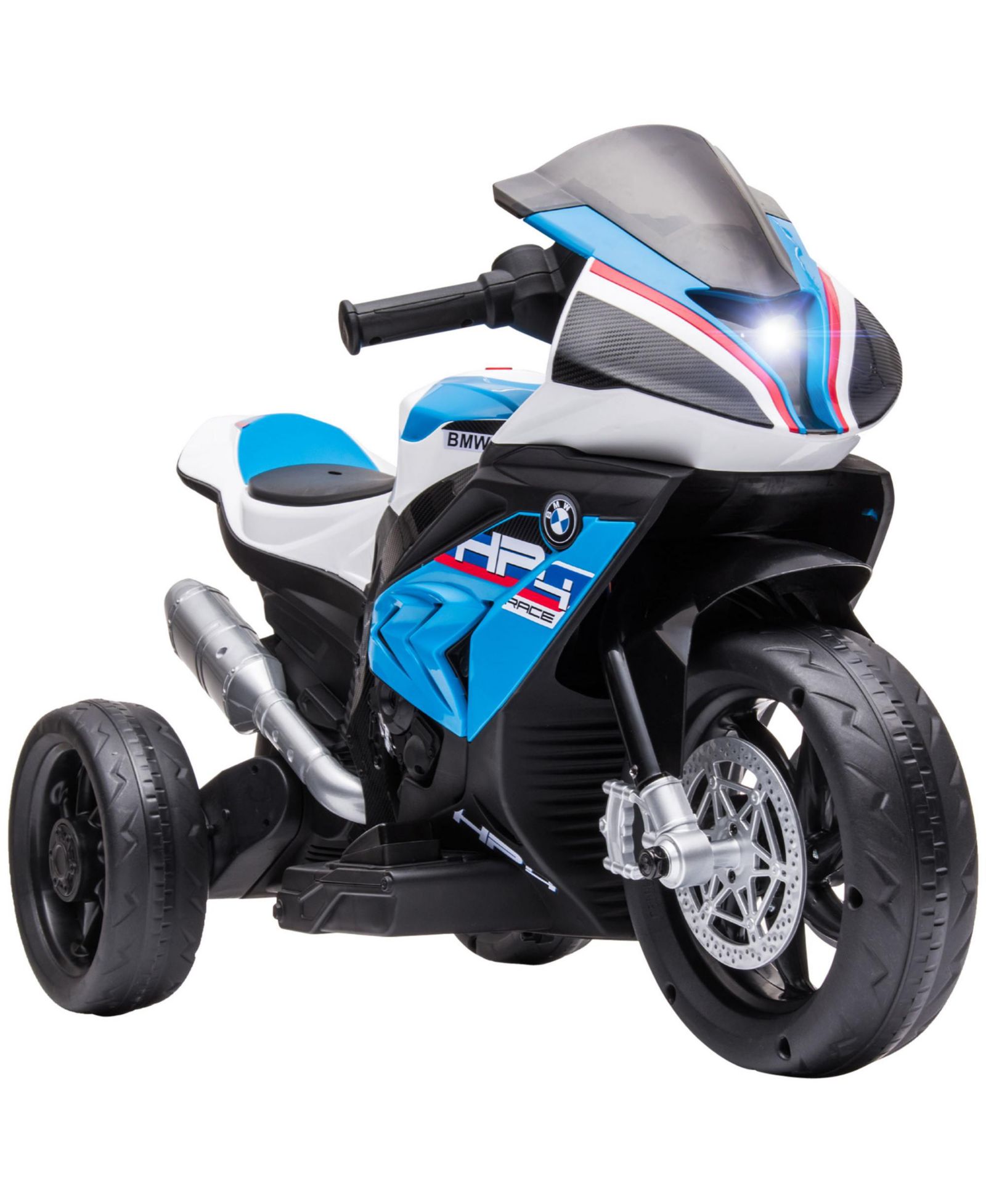Aosom Battery-Operated Motorbike with Training Wheels, 65 lbs. Capacity, Ages 1.5+