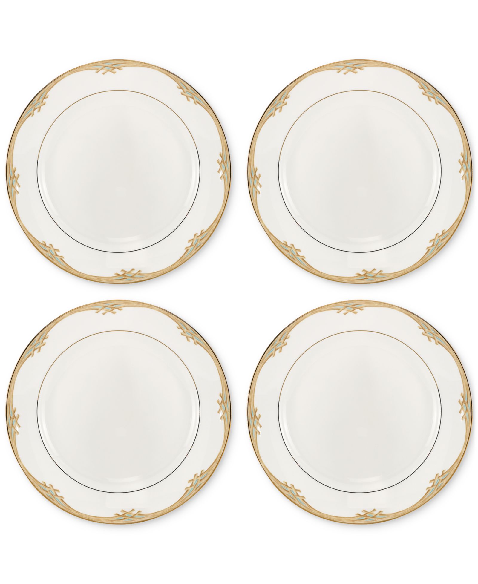 Тарелки Lenox British Colonial Bamboo Dinner, Set of 4