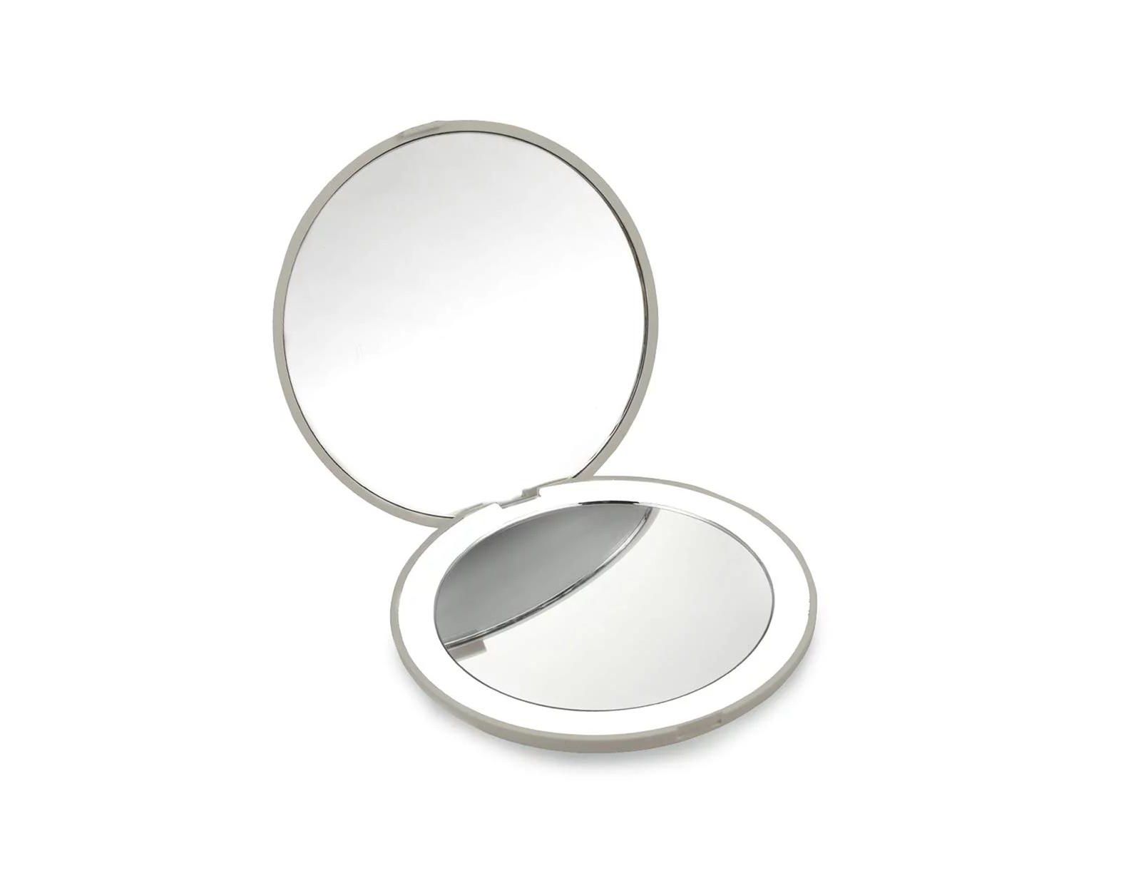 1x/10x Magnification Lighted Travel Folding Makeup Mirror 3.5in