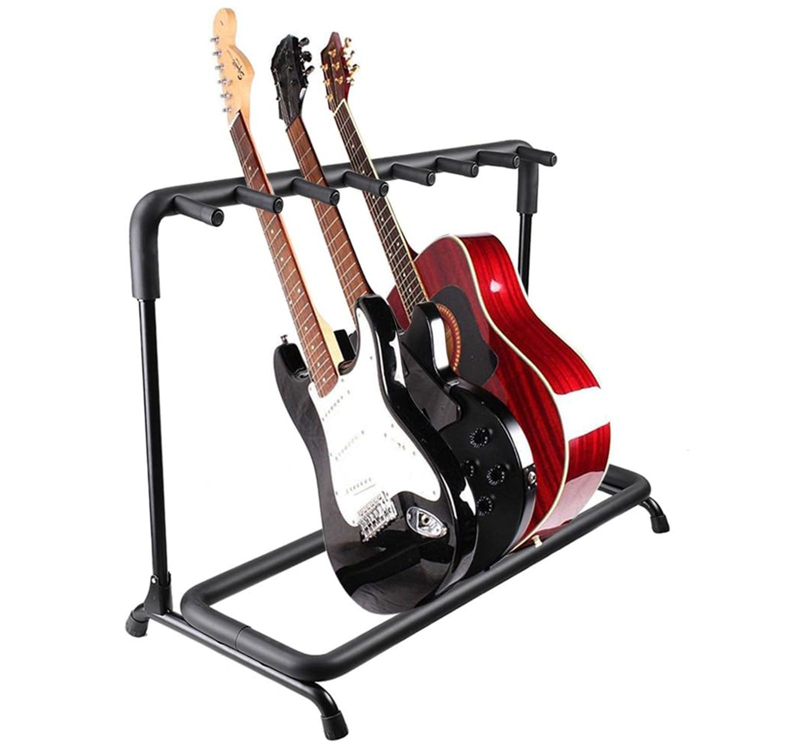 5 Core Guitar Rack 7 Slot Multi Guitars Stands Floor Safe Storage for Electric Acoustic Flying V Guitars