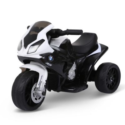 Aosom 6V Steel 3-Wheel Motorized Ride-On Motorcycle with Licensed BMW S1000RR Design, 44 lbs Capacity, Ages 18-36 Months