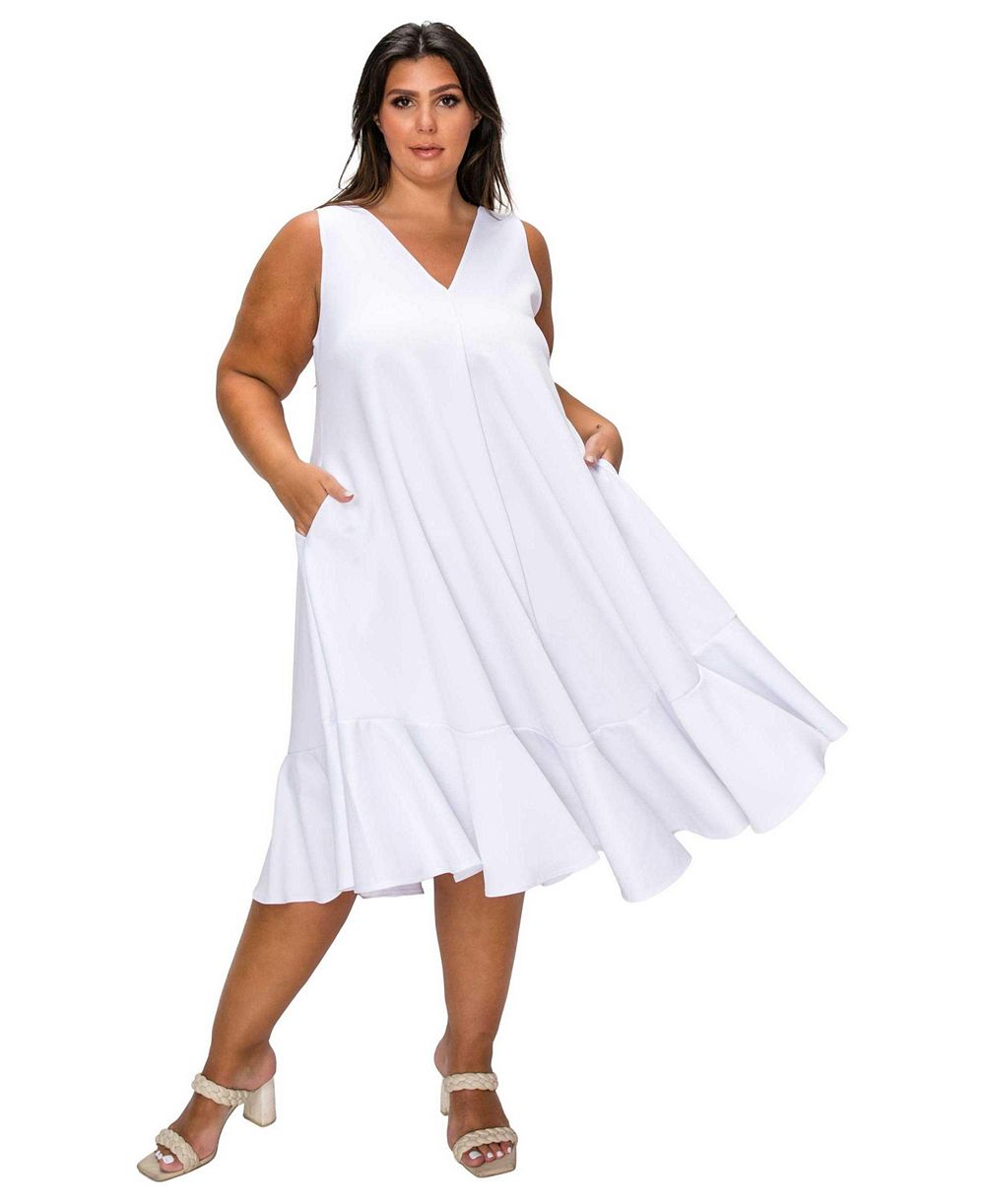 Женское платье L I V D Plus Size Simone Sleeveless Pocket Flare