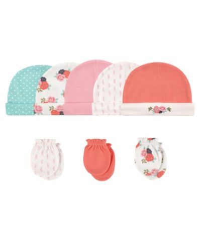 Набор Hudson Baby Baby Girls Hudson Cotton Beanie и рукавички