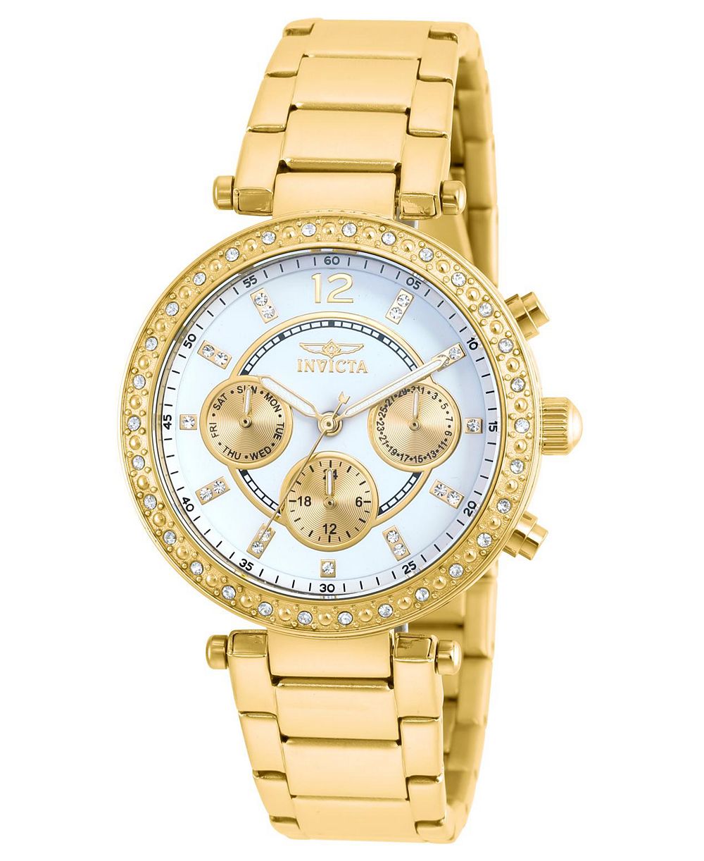 Invicta Women's Angel Quartz Chronograph Silver Dial Stainless Steel Bracelet Watch