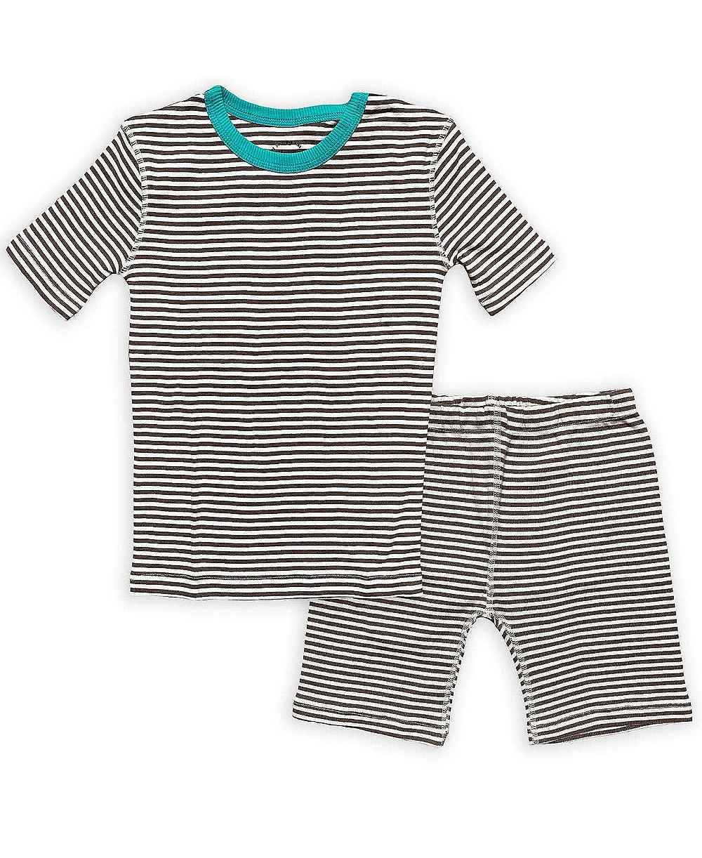 Mightly Kids Детский Fair Trade 100% Органический Хлопок Облегающий Короткий Пижама Комплект