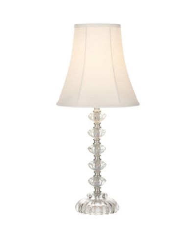 Акцентная настольная лампа 360 Lighting Bohemian Country Cottage 21" Clear Stacked Glass для спальни и гостиной