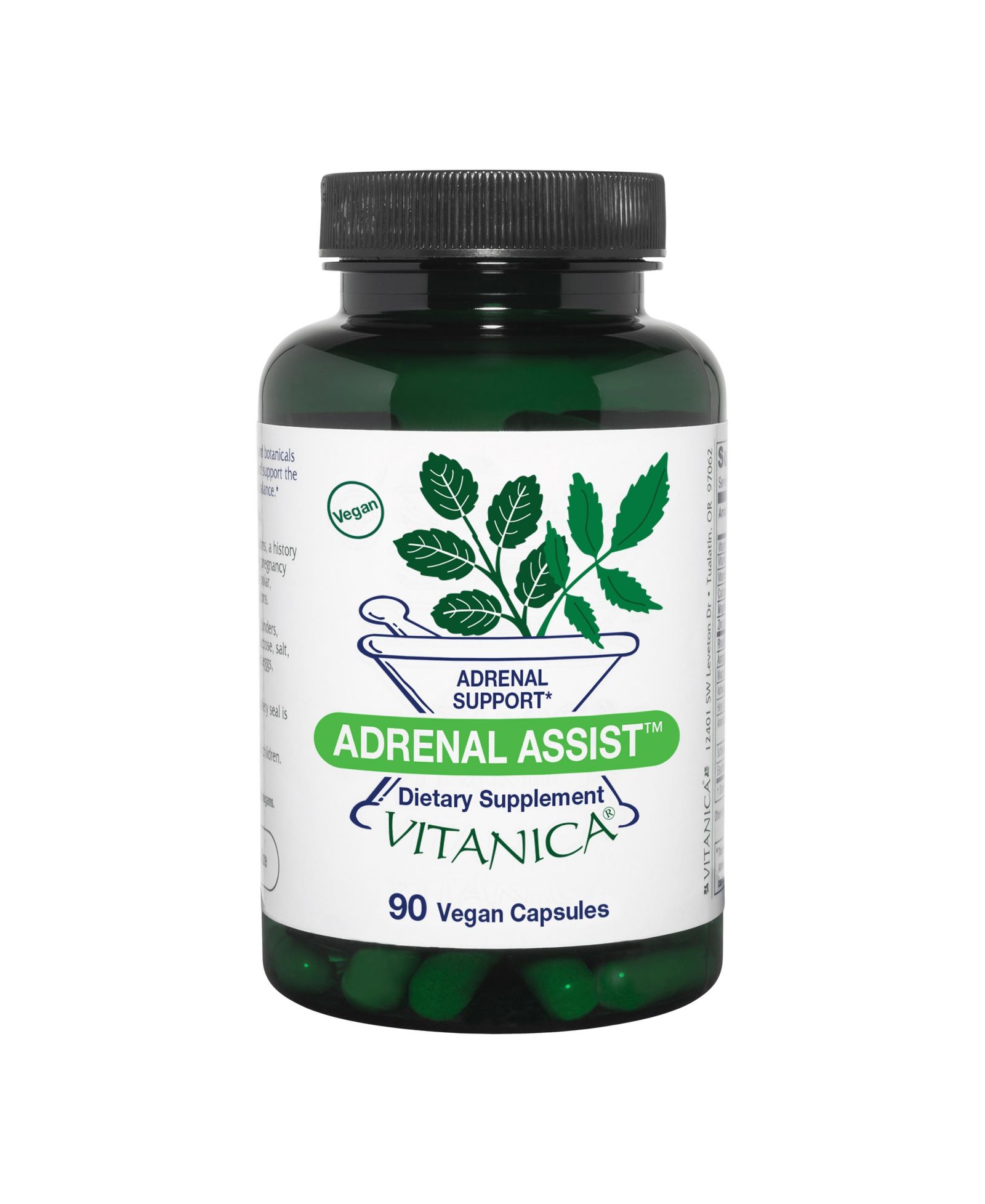 Vitanica Adrenal Assist - пищевая добавка с травами для поддержки надпочечников и иммунитета, 90 капсул