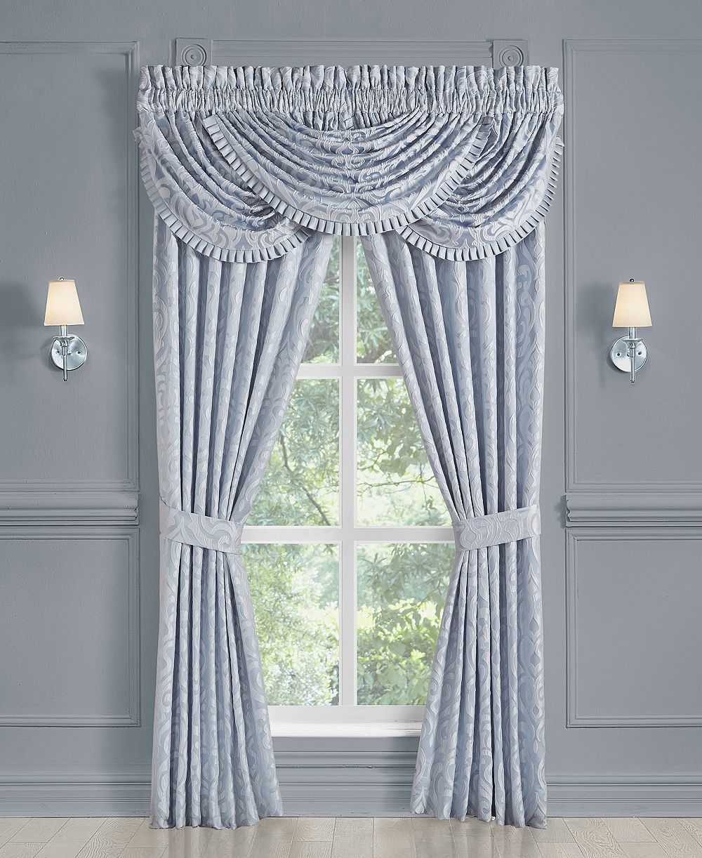 J Queen New York Astoria Waterfall Window Valance, 49" x 33"