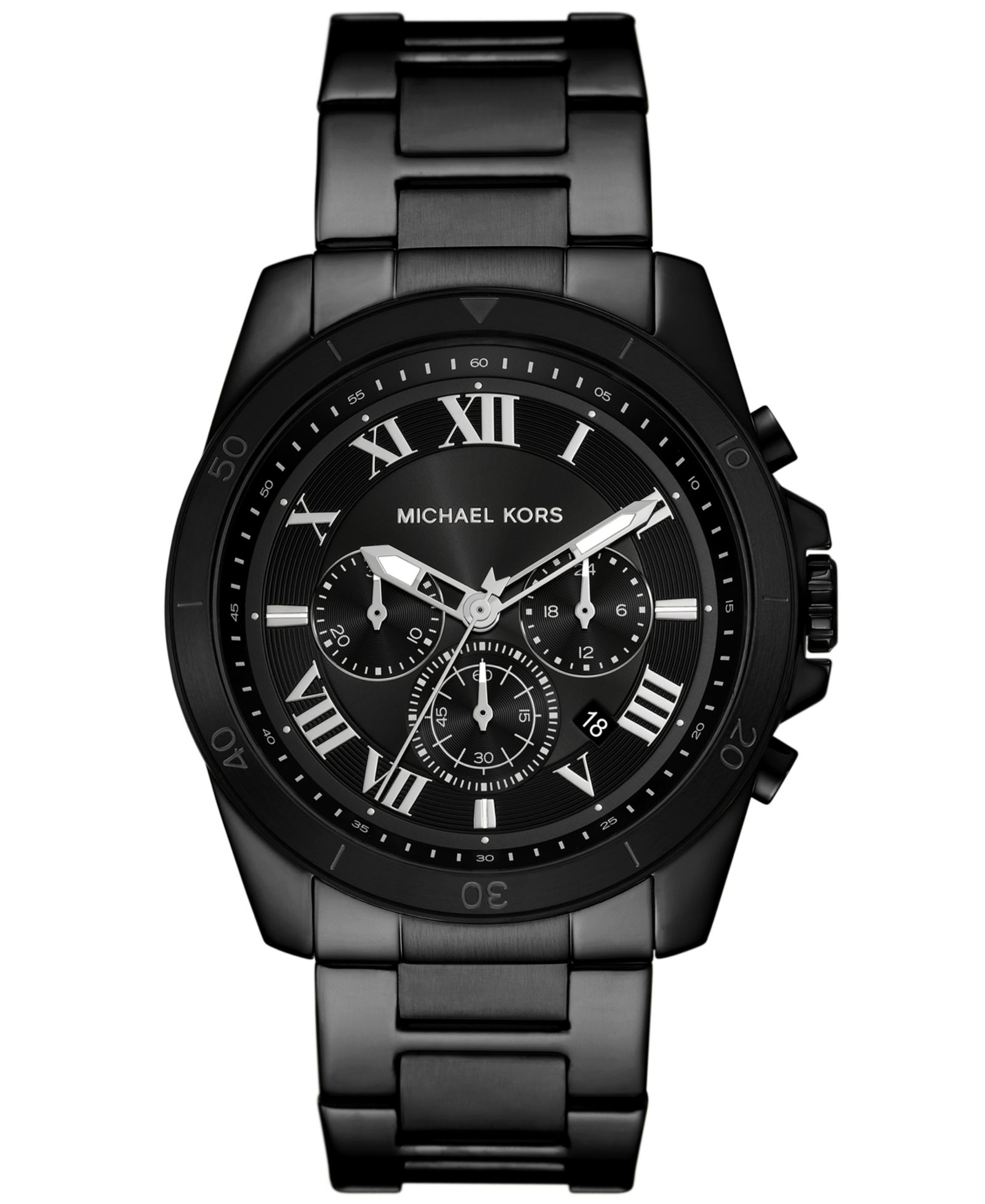 Мужские часы Michael Kors Alek Chronograph Black Stainless Steel 44mm