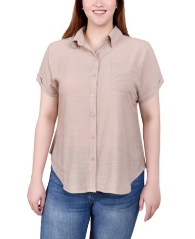 Топ NY Collection с коротким рукавом и трикотажной спинкой