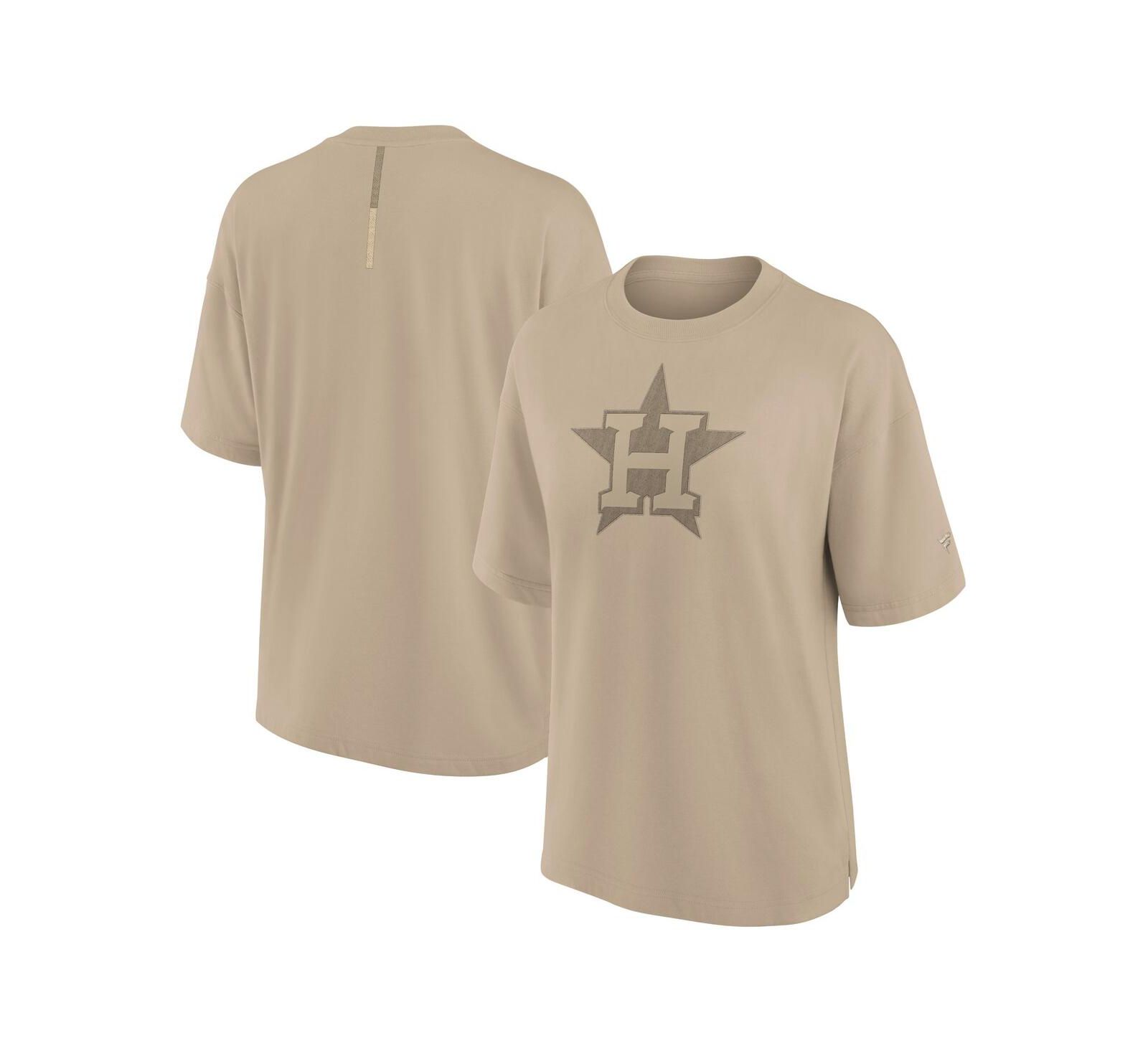 Fanatics Women's Khaki Houston Astros Elements Oversized T-Shirt