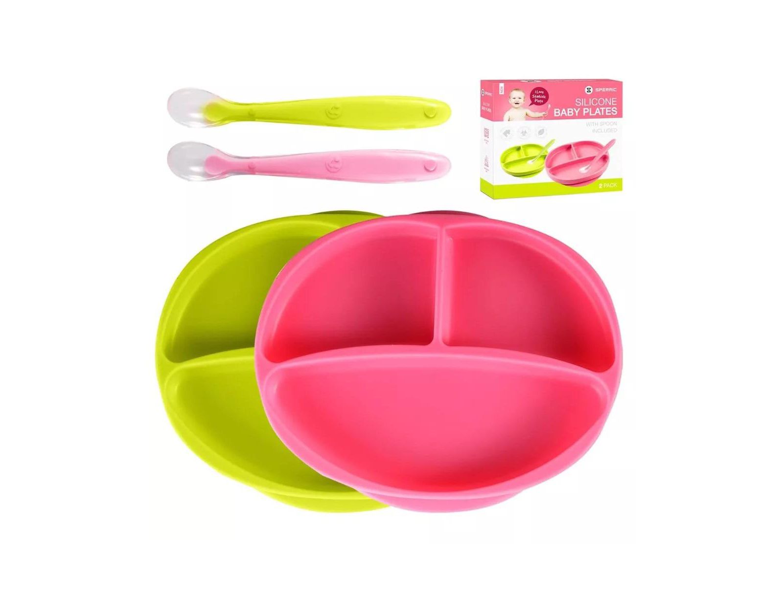 Разделительная тарелка Sperric Silicone Suction для малышей, пищевой силикон, BPA-free