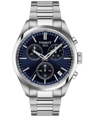 Tissot Men's Swiss Chronograph PR 100 Stainless Steel Bracelet Watch 40mm