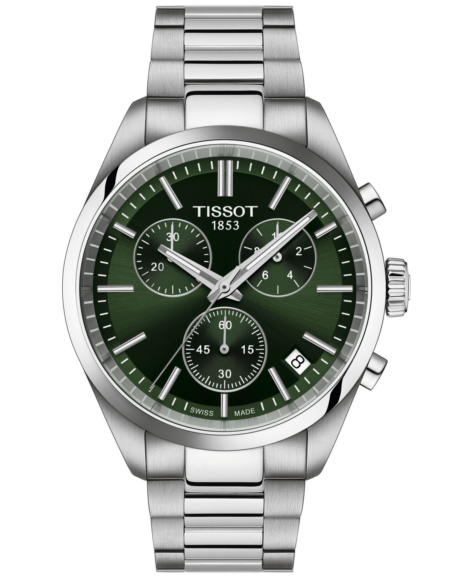 Мужские швейцарские хронограф-часы Tissot PR 100 Stainless Steel Bracelet 40mm