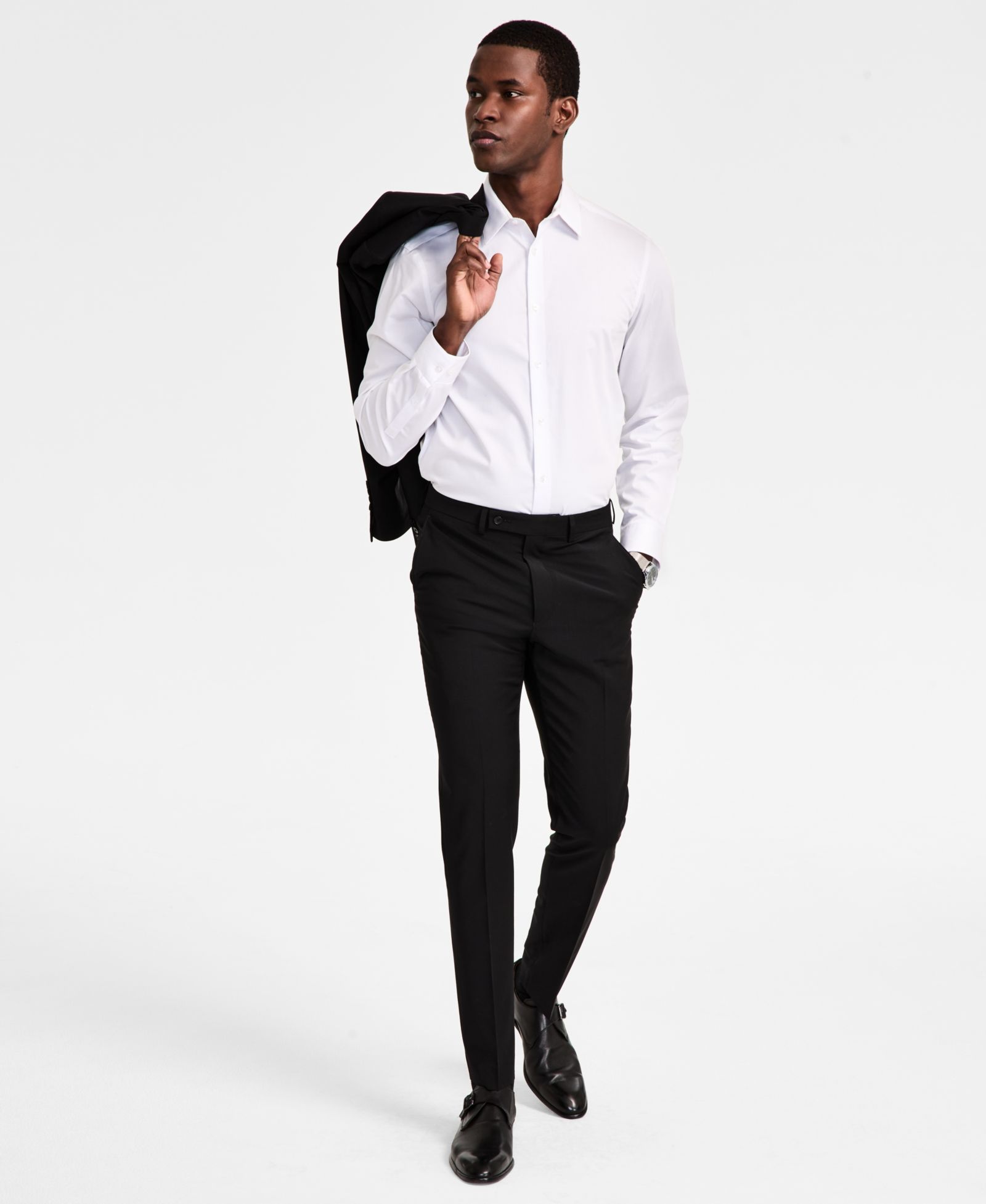 Calvin Klein Men's Extra Slim Wool Blend Suit Pants