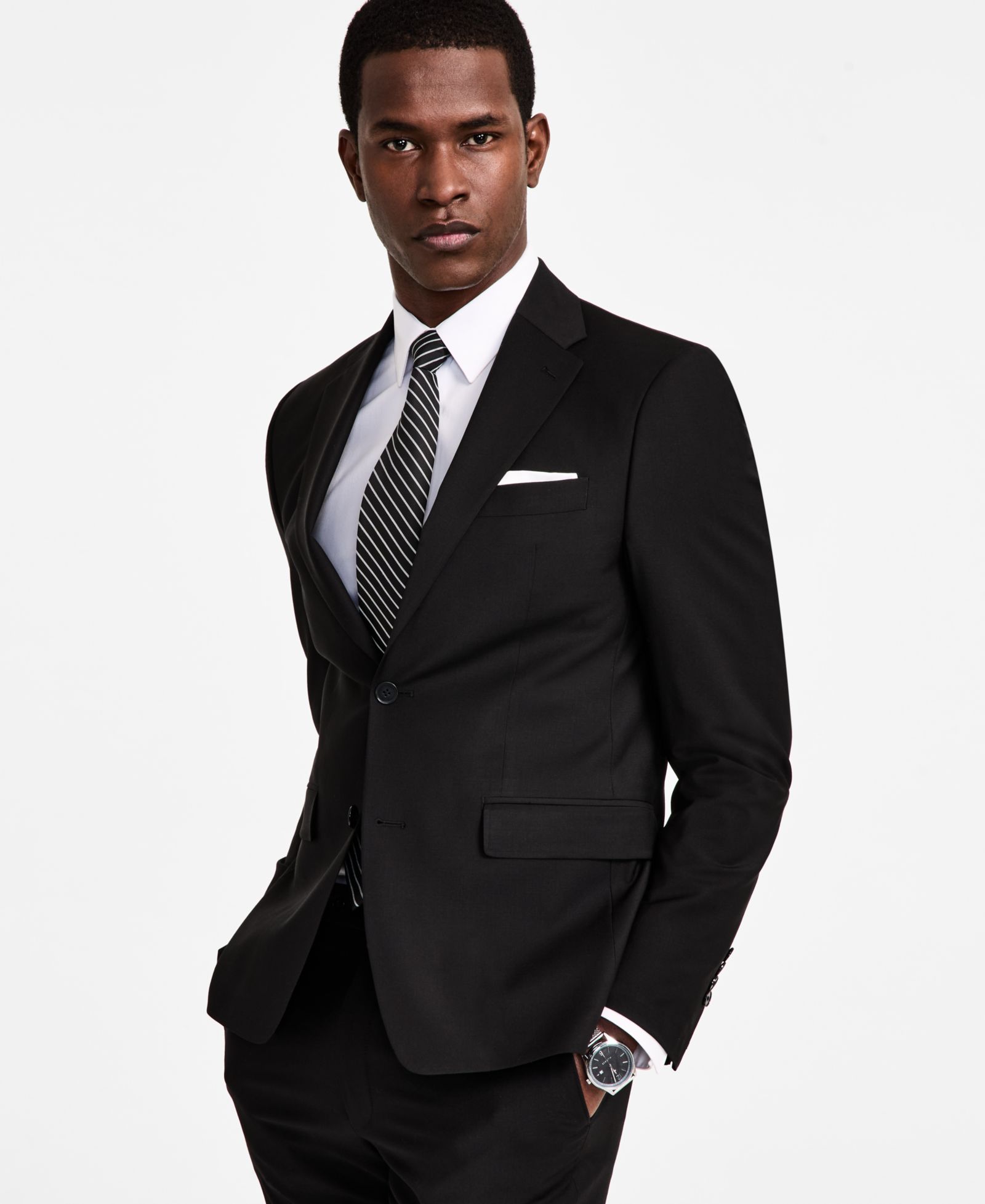 Calvin Klein Men's Extra Slim Wool Blend Suit Jacket
