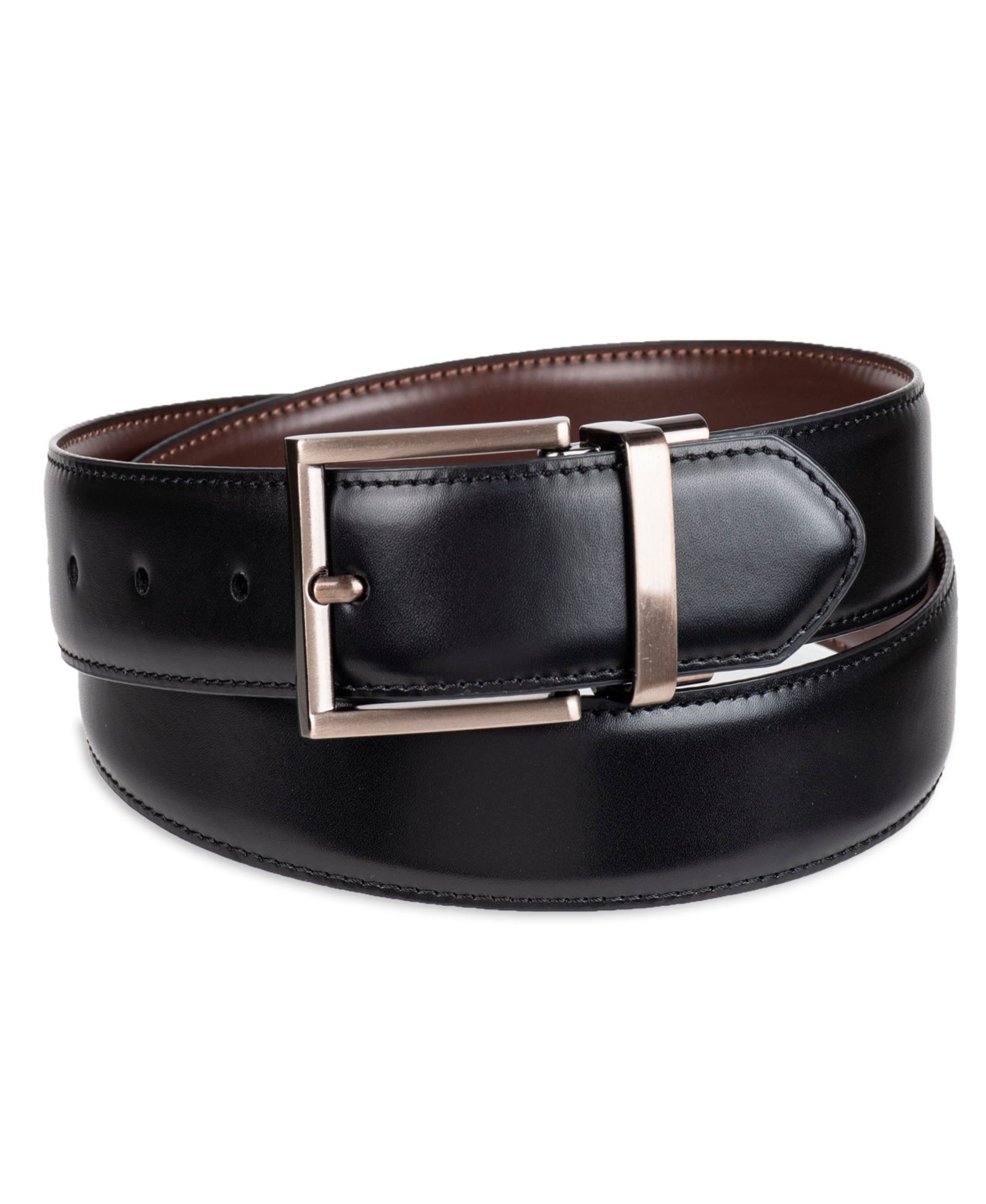 35MM Kenneth Cole Reaction Men's 2-In-1 Reversible Feather Edge Dress Belt