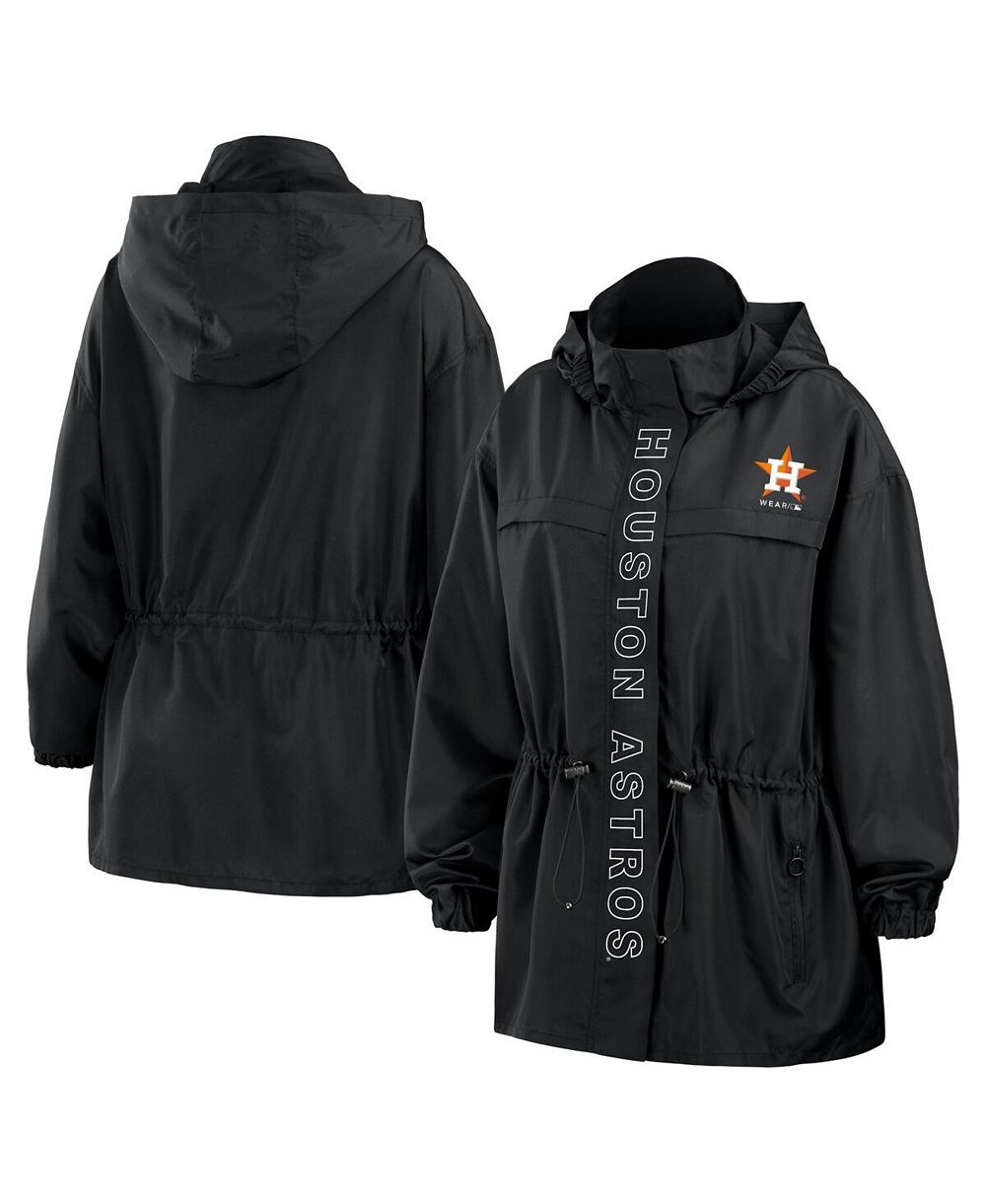 Женская ветровка WEAR by Erin Andrews Black Houston Astros Full-Zip Windbreaker Hoodie