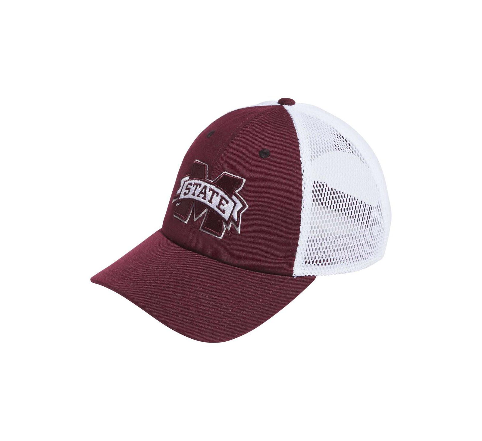 Мужская кепка adidas Maroon Mississippi State Bulldogs Mascot Slouch Trucker Adjustable