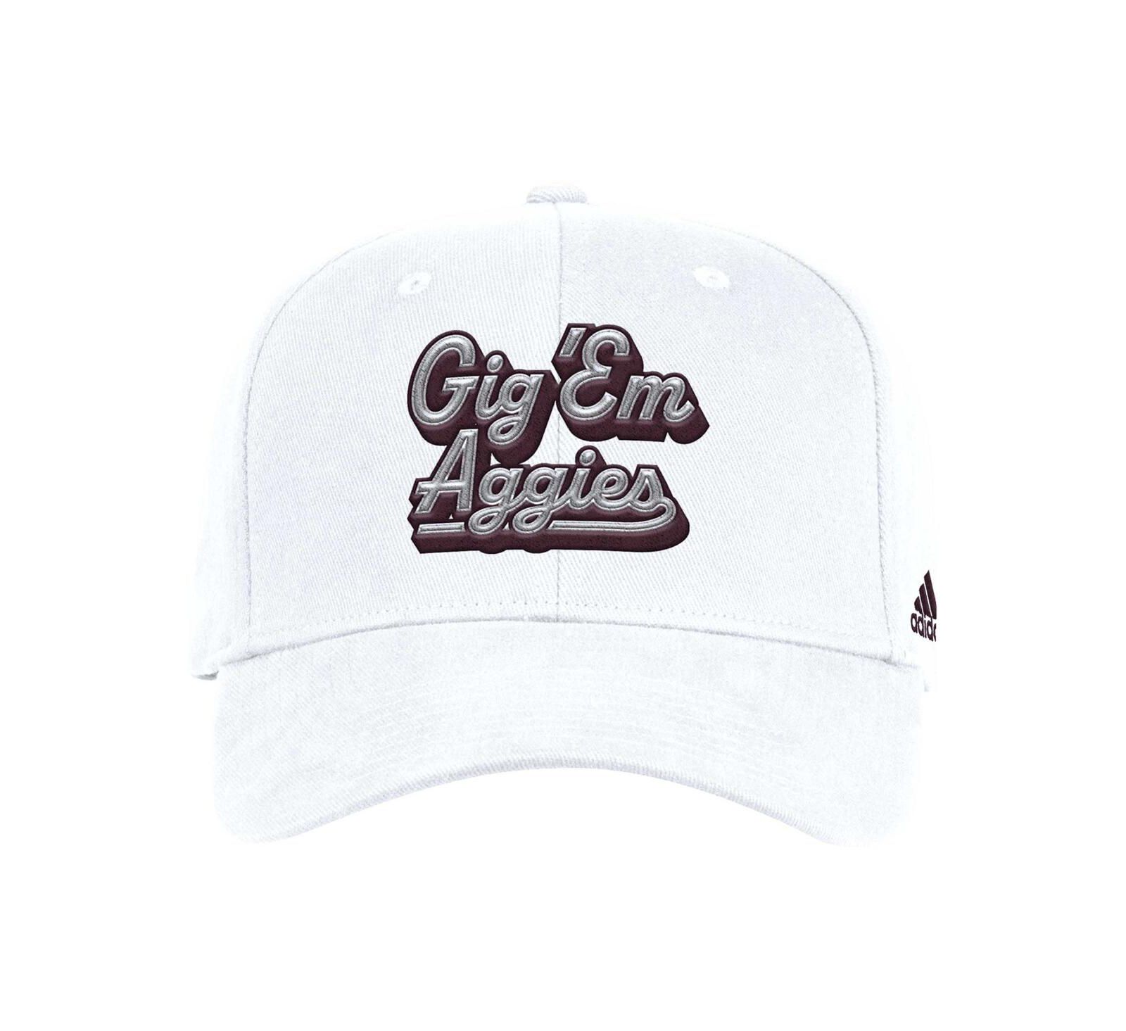 Adidas Men's White Texas A&M Aggies Chant Flex Hat