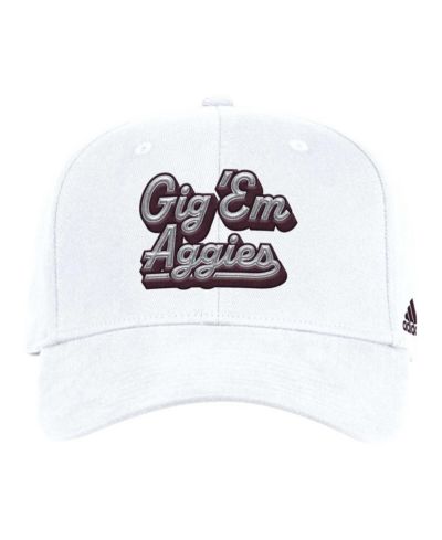 Adidas Men's White Texas A&M Aggies Chant Flex Hat