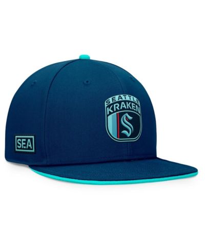 Мужская кепка Fanatics Seattle Kraken 2024 NHL Draft Snapback, темно-синяя