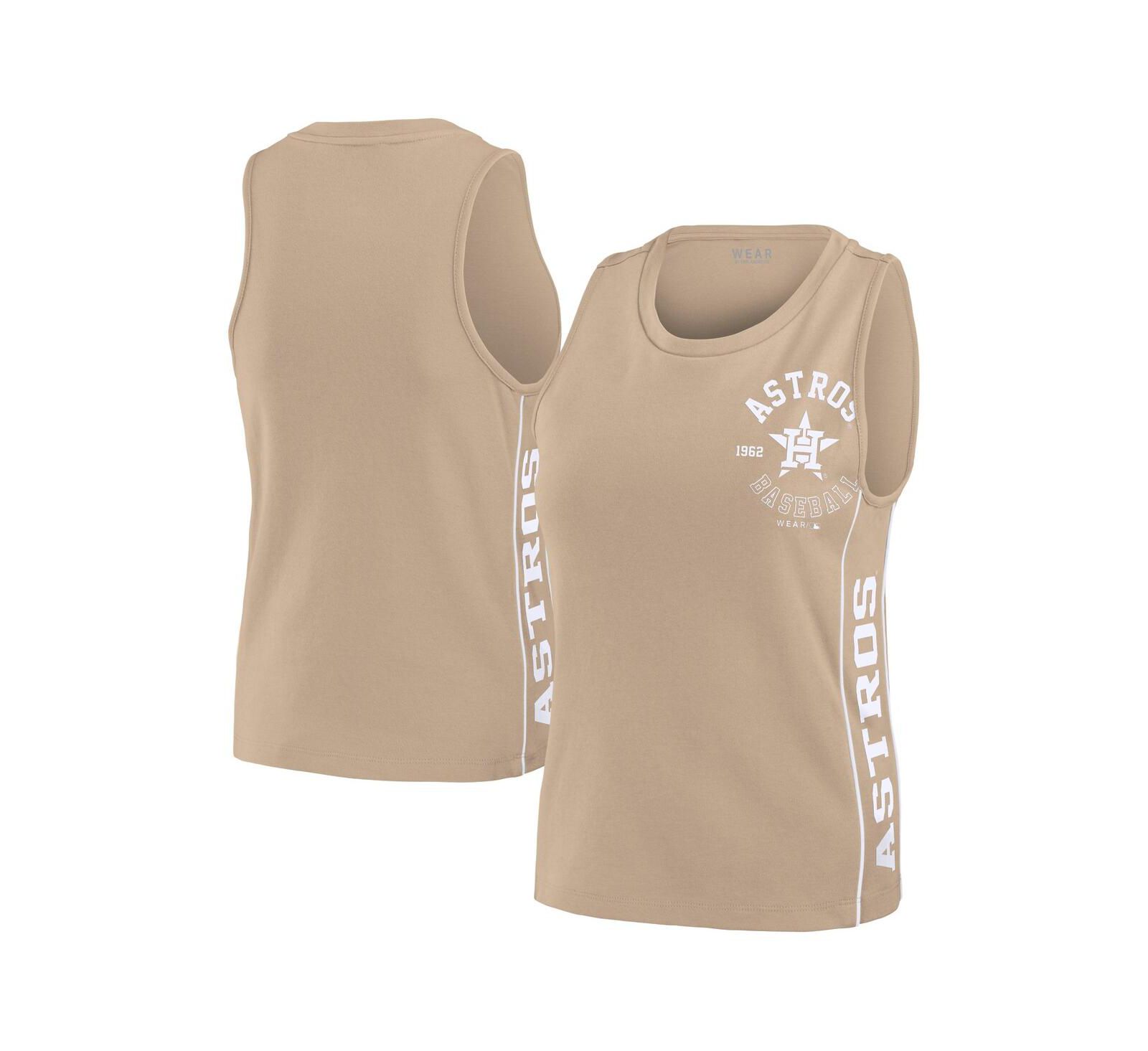 WEAR by Erin Andrews Women's Tan New York Yankees Tonal Tank Top
