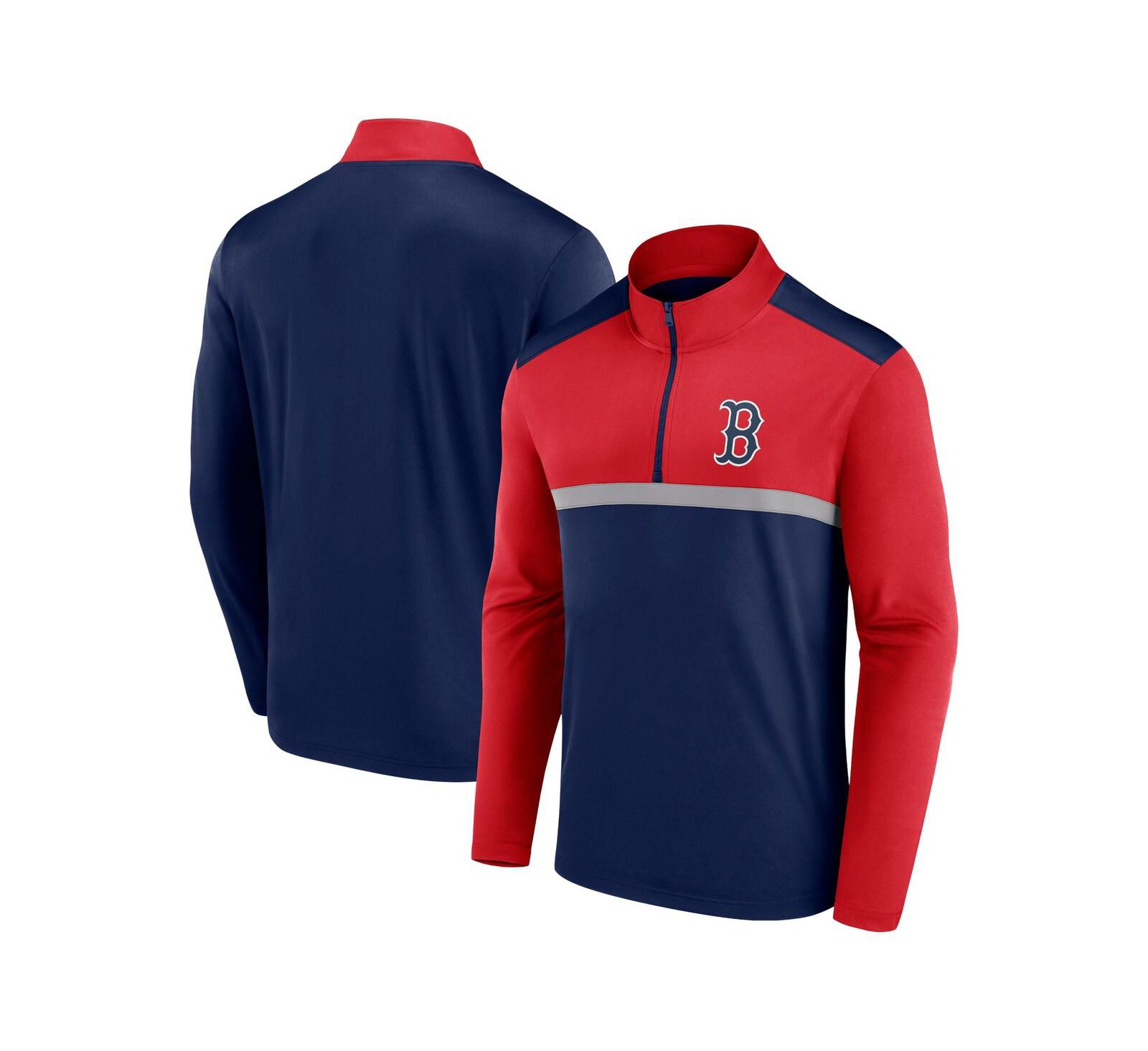 Мужская футболка Fanatics Navy Boston Red Sox Unstoppable Quarter-Zip Top