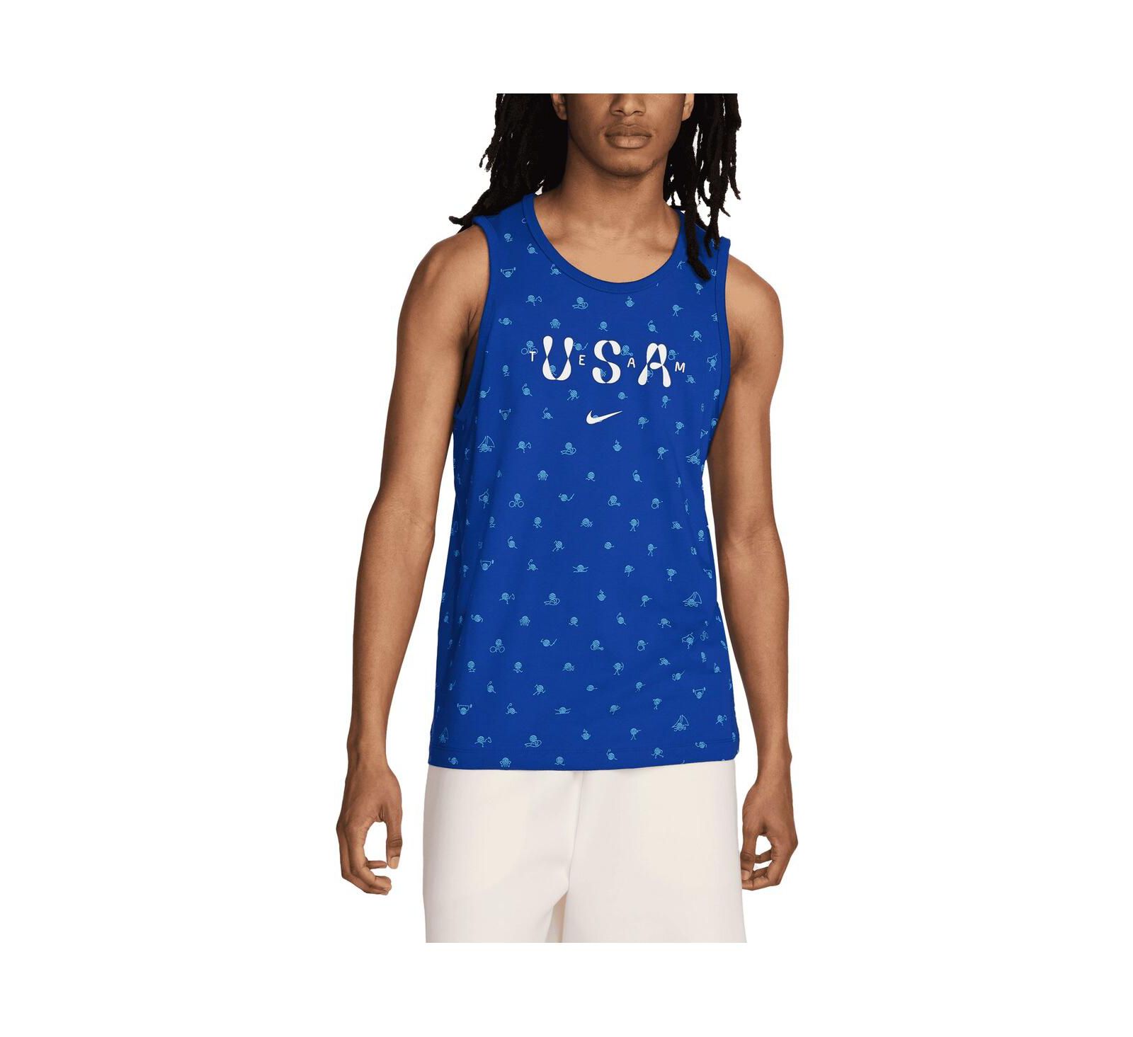 Мужская майка Nike Blue Team USA Allover Print Club Tank Top