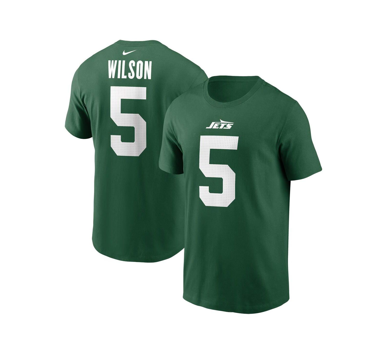 Мужская футболка Nike Green New York Jets Garrett Wilson