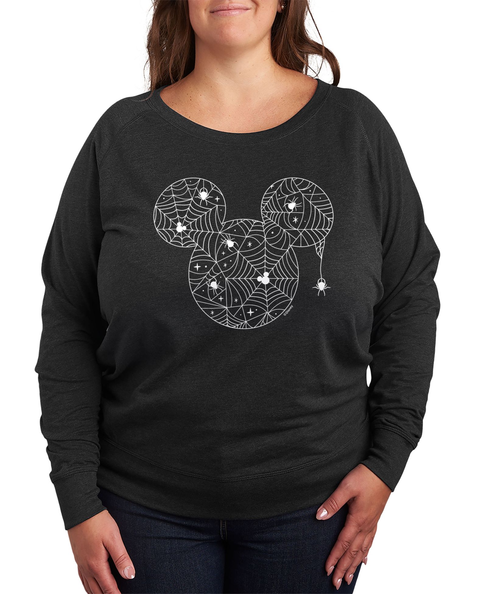Женская графическая футболка Hybrid Apparel Mickey Spiderweb, Plus Size