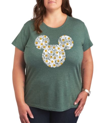 Hybrid Apparel Trendy Mickey Daisy Head Plus Size Graphic T-shirt