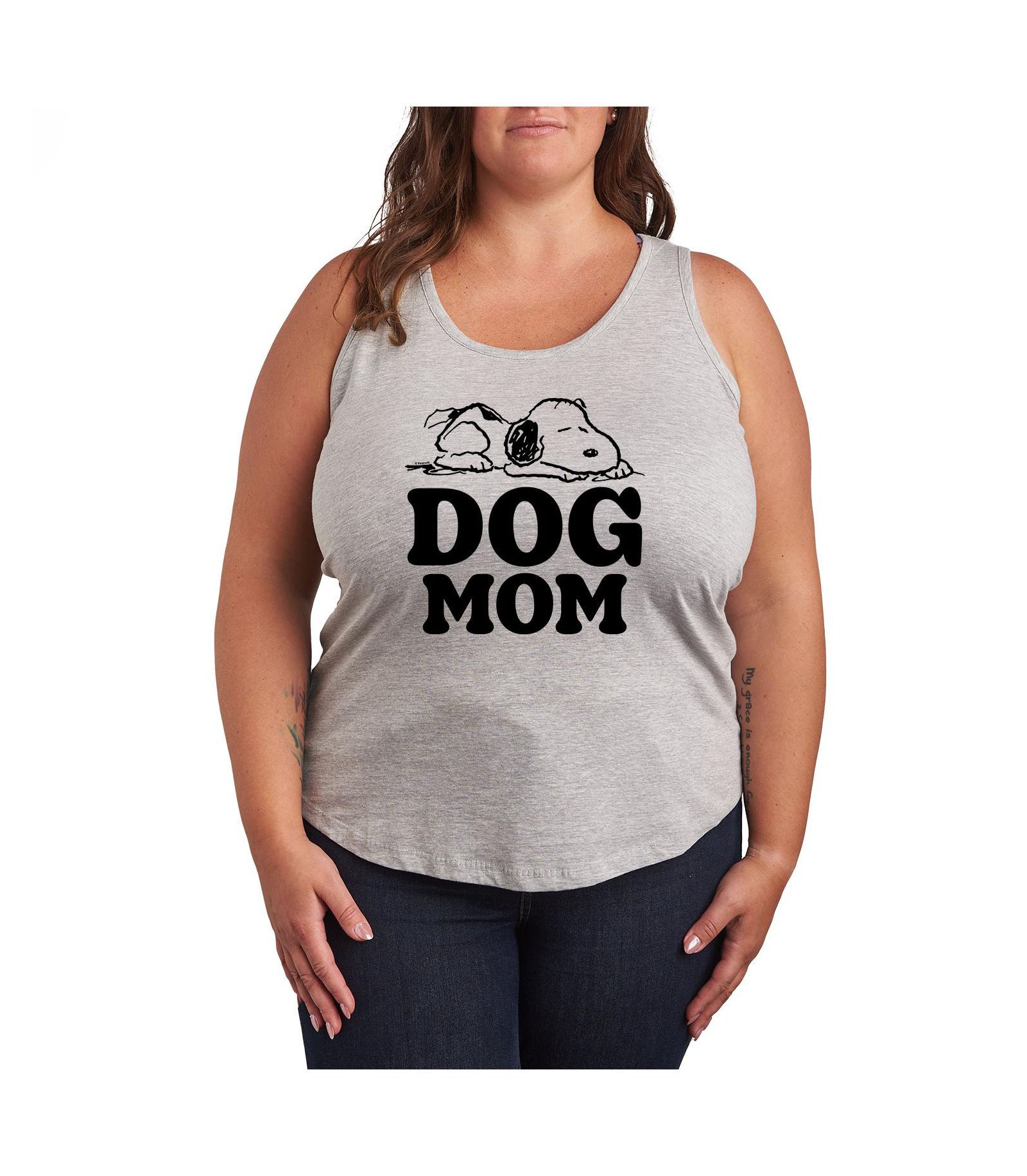 Женский топ Hybrid Apparel Trendy Peanuts Dog Mom Plus Size Graphic Tank