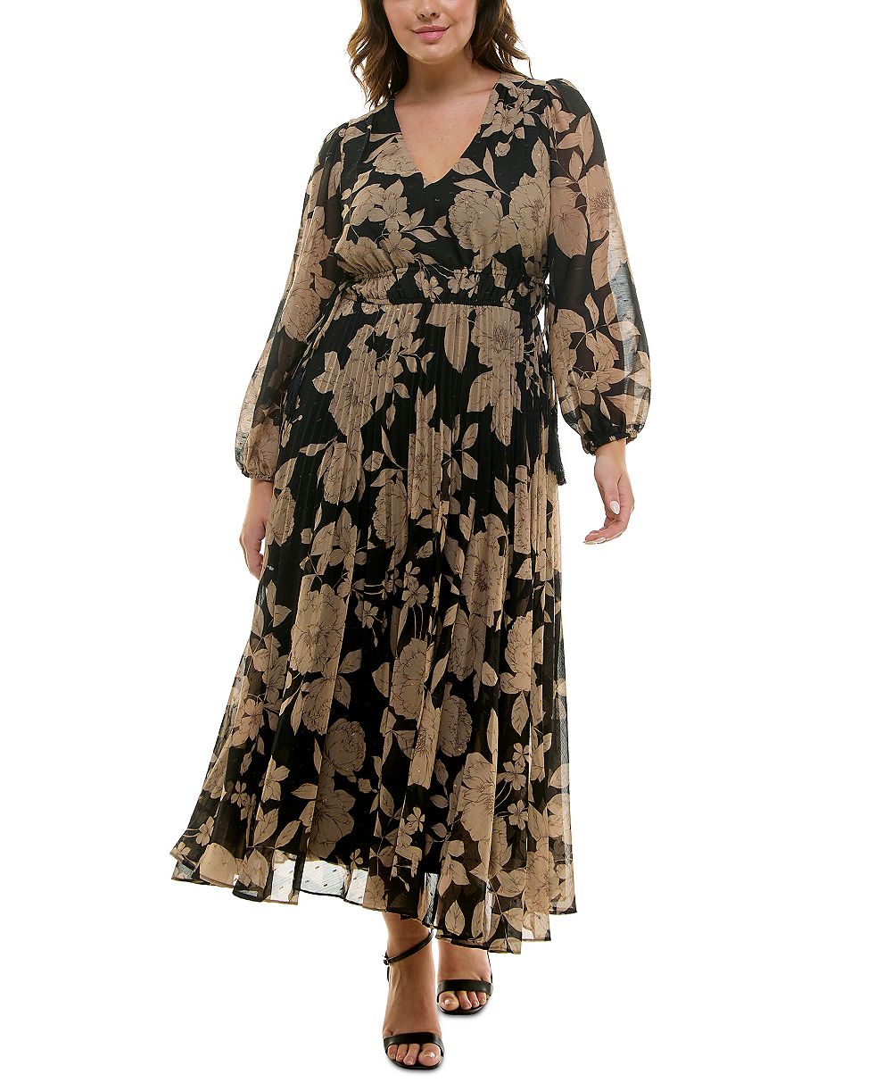 Taylor платье макси в принте, размер plus size