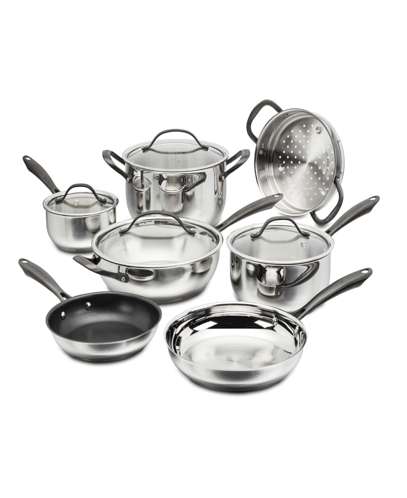 Cuisinart Radiant Pro Stainless with Brushed Titanium Finish Cookware Set, 11-Pc.