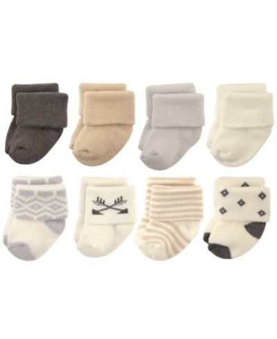 Hudson Baby Baby Boys Hudson Unisex Plush Terry 8-Pair Socks